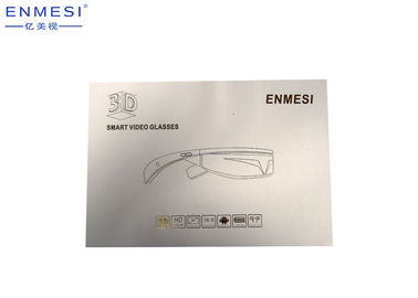 عینک دیجیتالی سه بعدی پوشیدنی برای اندروید با باتری قابل شارژ بلوتوث مجازی 98 اینچ