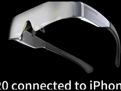 HDMI Video Input AR Smart Glasses 1080P رزولوشن صفحه نمایش نصب شده بر روی سر