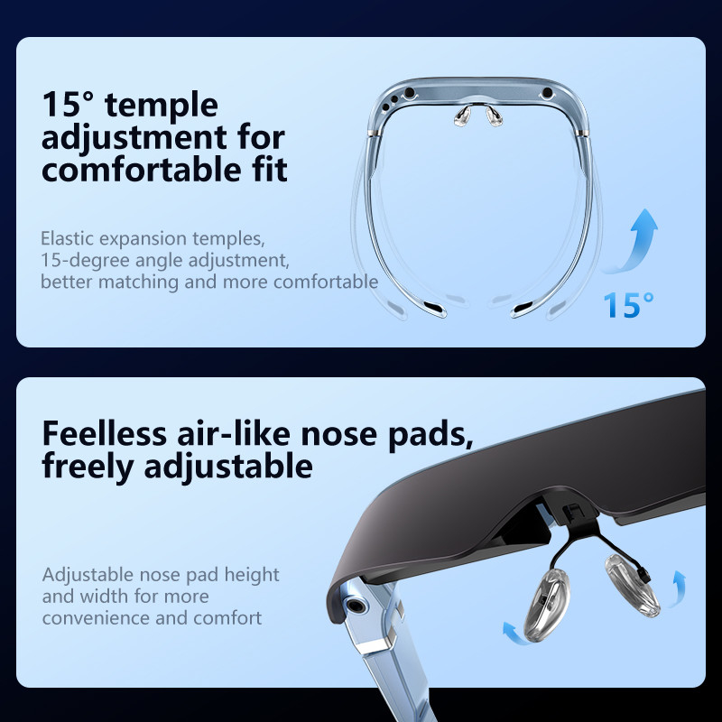 ENMESI V30 USB نوع C AR عینک های هوشمند 1920 * 1080 AR Diopter Head Mounted Display