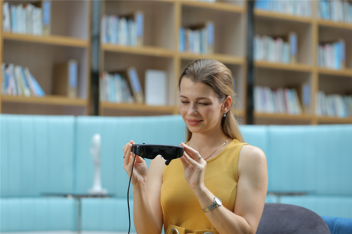 عینک های سه بعدی 1080P HDMI و TYPE C 1800 Nits VR عینک های هوشمند برای ویدیو / بازی