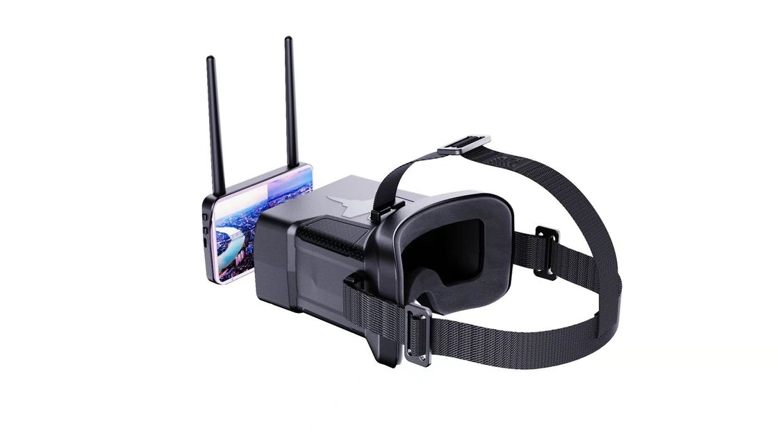 عینک FPV برای پهپاد با صفحه نمایش 4.3 اینچی، زاویه دید 0-120 درجه، 48 کانال، صفحه نمایش TFT