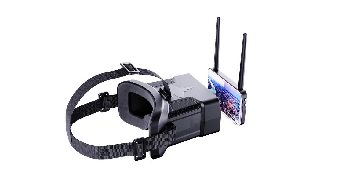 عینک FPV با رزولوشن HD 480x272 و زاویه دید 0-120 درجه با باتری 600 میلی آمپر ساعت برای هدست پهپاد