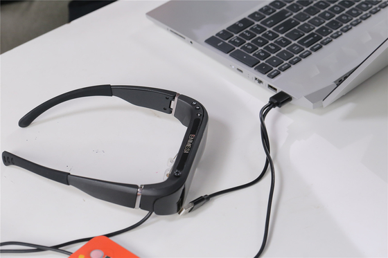 1080P HDMI و USB C 43 درجه عینک های هوشمند 3D VR برای تماشای فیلم ها و بازی ها